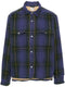 check-pattern button-up shirt jacket