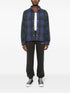 check-pattern button-up shirt jacket