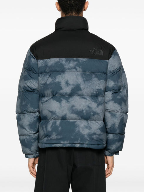 logo-embroidered puffer jacket