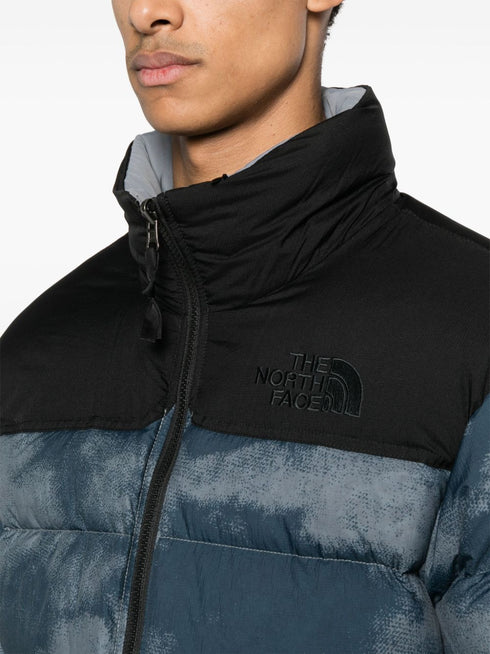 logo-embroidered puffer jacket