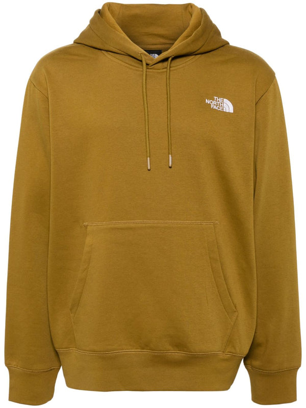 logo-embroidered drawstring hoodie