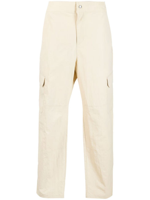 embroidered-logo trousers