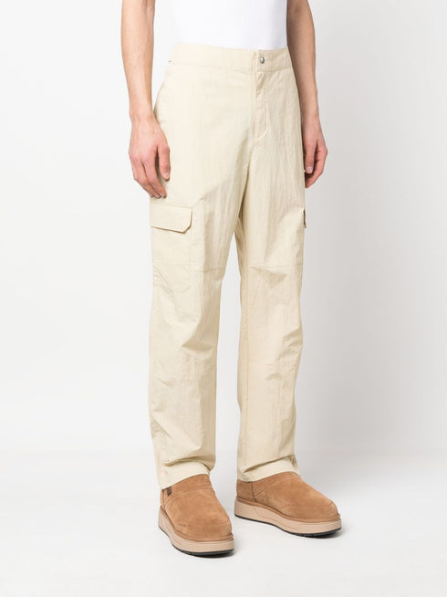 embroidered-logo trousers