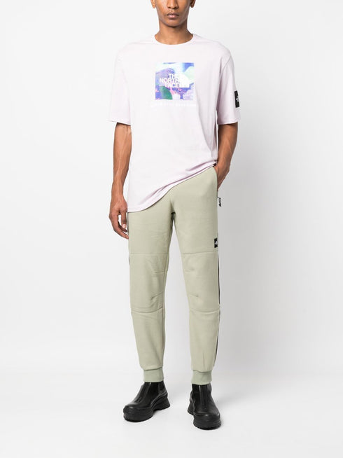 spodnie dresowe z polaru z bocznymi paskami