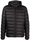 quilted zip-up hooded jacket