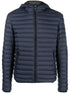 quilted hooded down jacket