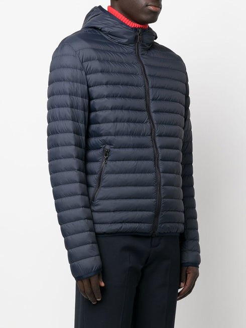 quilted hooded down jacket