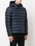 quilted zip-up hooded jacket