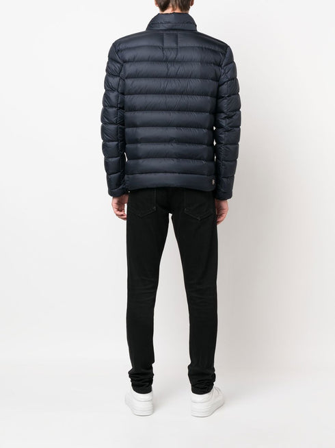quilted zip-up hooded jacket
