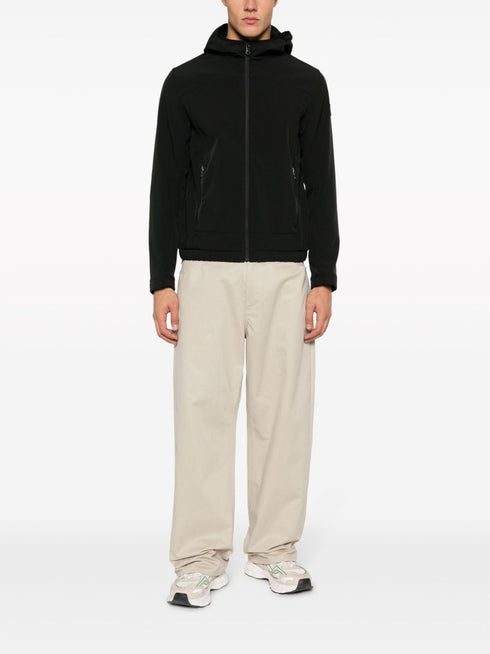 logo-patch hooded jacket