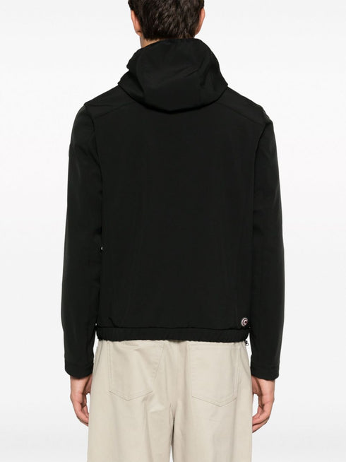 logo-patch hooded jacket