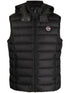 padded logo-embossed gilet