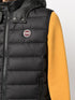 padded logo-embossed gilet