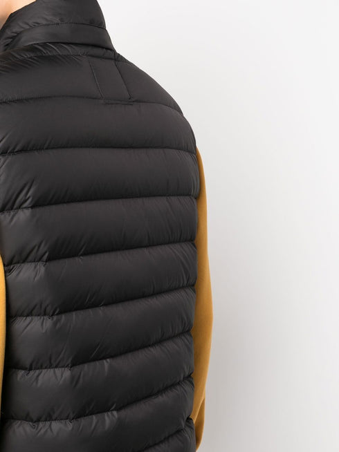 padded logo-embossed gilet
