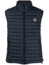 padded logo-embossed gilet