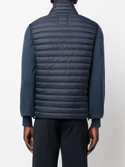 padded logo-embossed gilet