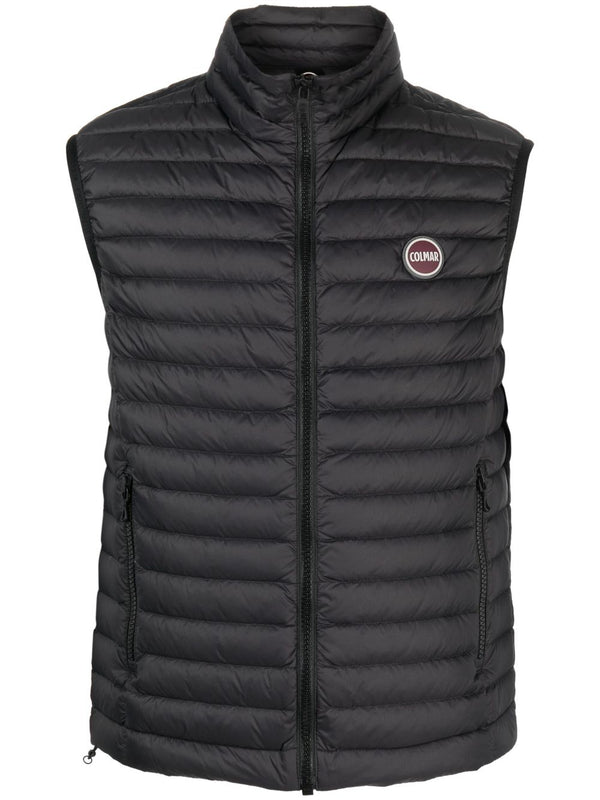 logo-patch padded gilet