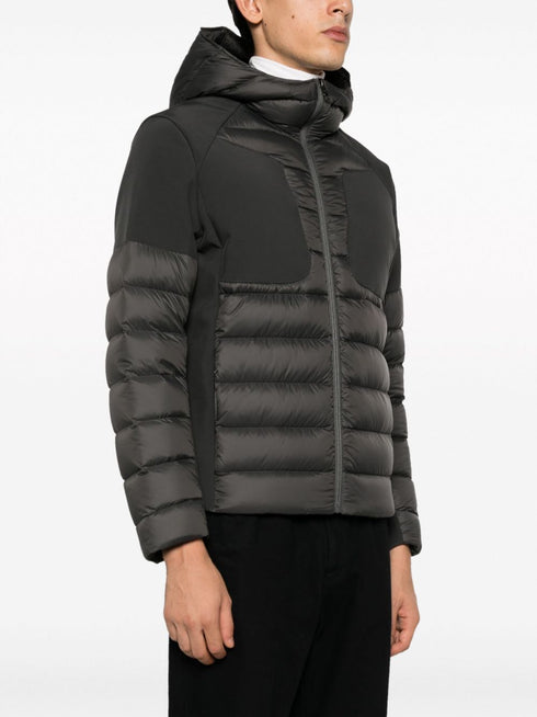hooded zip-up padded jacket