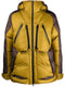 two-tone hooded down jacket