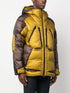two-tone hooded down jacket