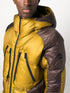 two-tone hooded down jacket