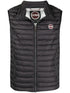 logo-patch quilted gilet