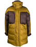 zip-up panelled down jacket