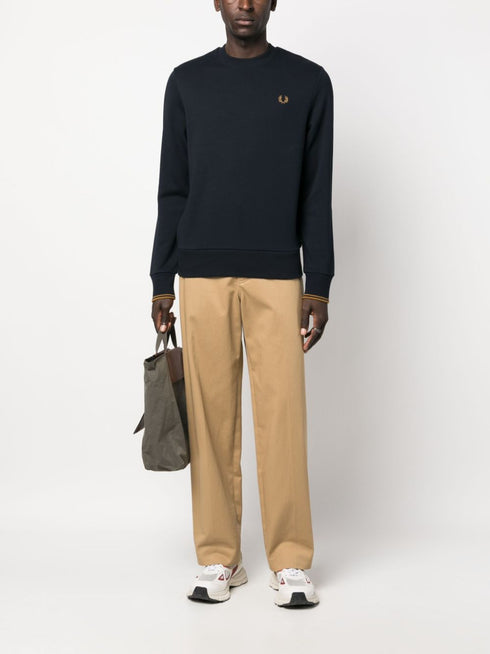 logo-embroidered cotton sweatshirt