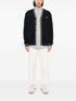 logo-embroidered button-up cardigan