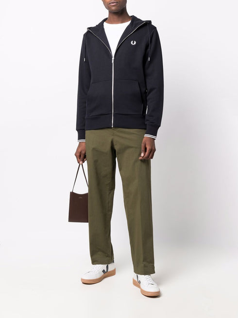 embroidered logo hoodie