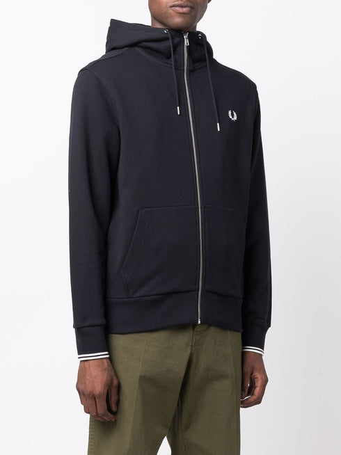 embroidered logo hoodie