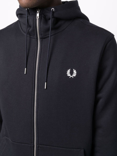 embroidered logo hoodie