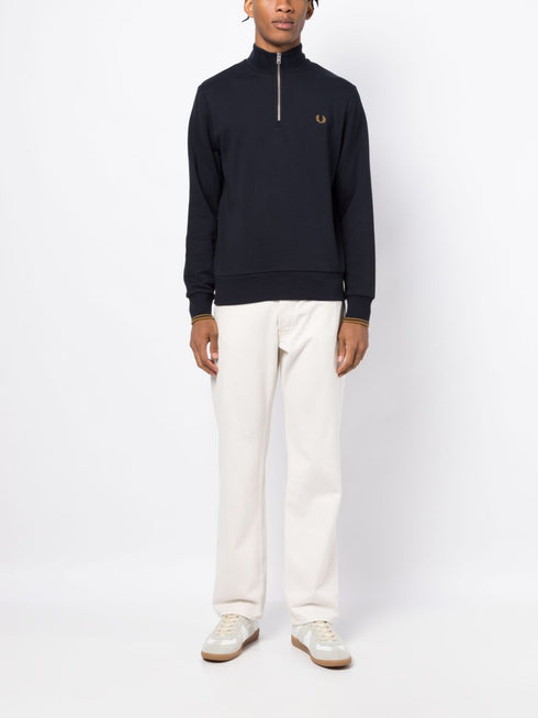 logo-embroidered cotton sweatshirt