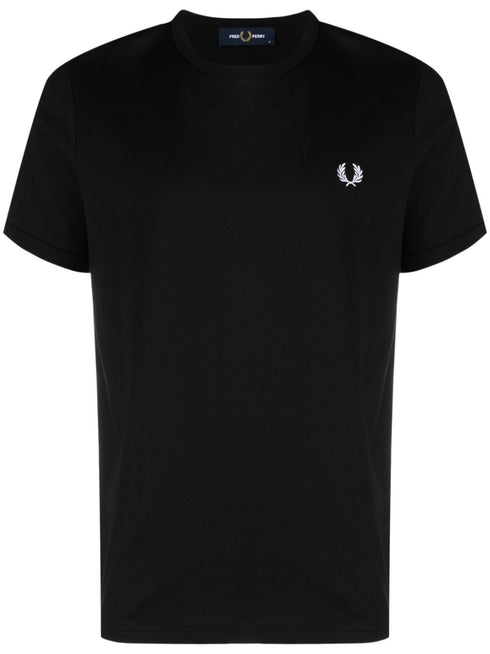 logo-embroidered cotton T-shirt