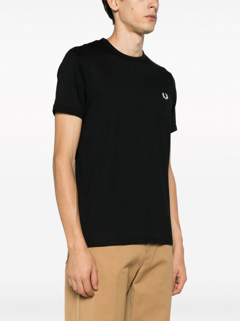 logo-embroidered cotton T-shirt