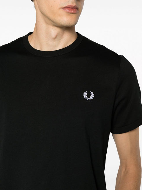 logo-embroidered cotton T-shirt