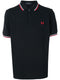 stripe-trim logo polo shirt