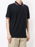 stripe-trim logo polo shirt