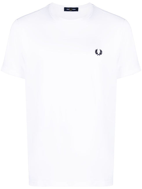 logo-embroidered cotton T-shirt