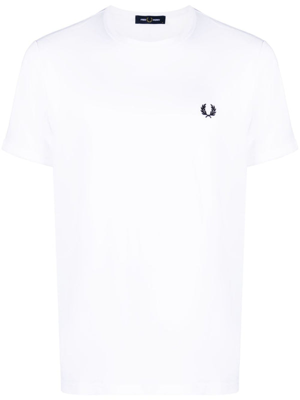 logo-embroidered cotton T-shirt