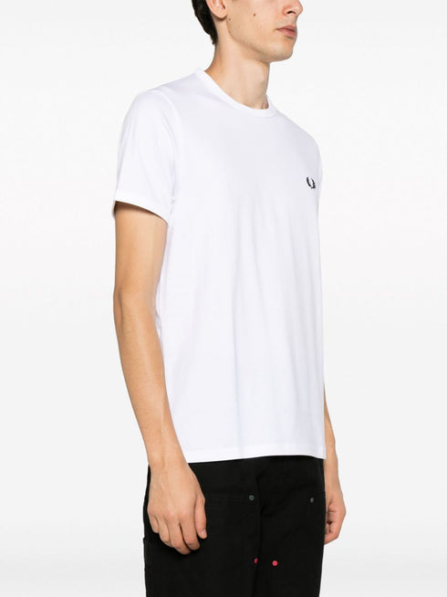 logo-embroidered cotton T-shirt