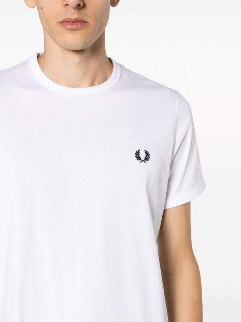 logo-embroidered cotton T-shirt