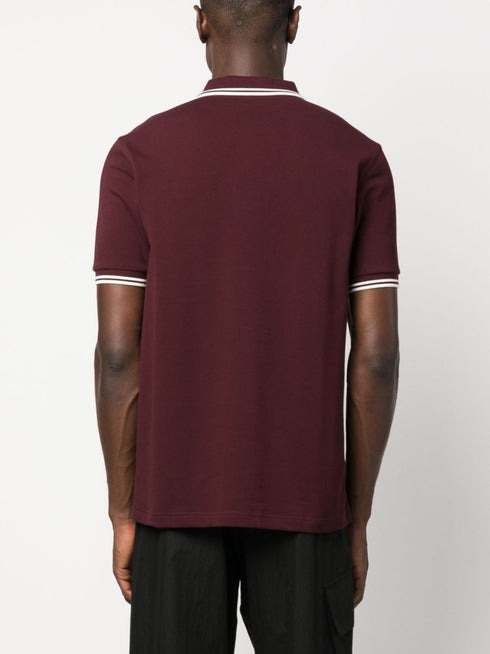 logo-embroidered cotton polo shirt