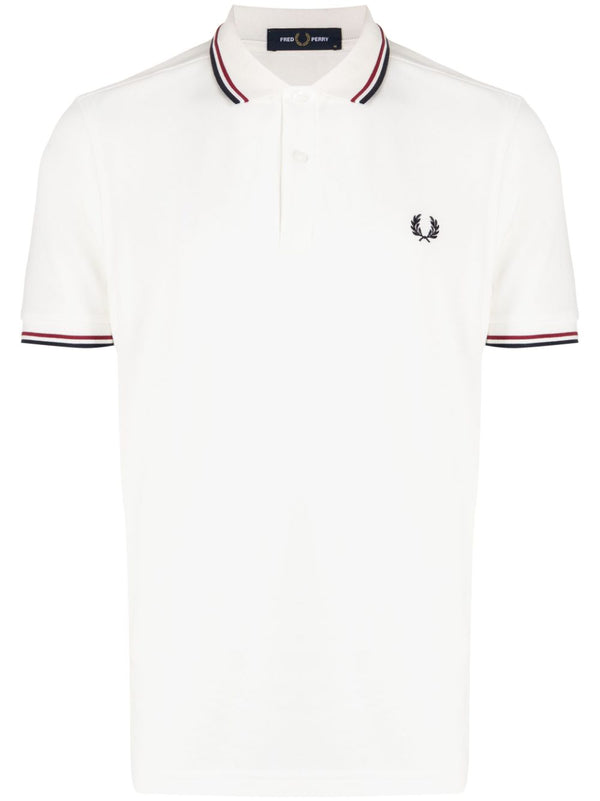 contrast-trim cotton polo shirt
