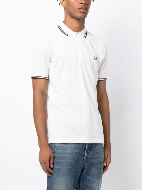 contrast-trim cotton polo shirt