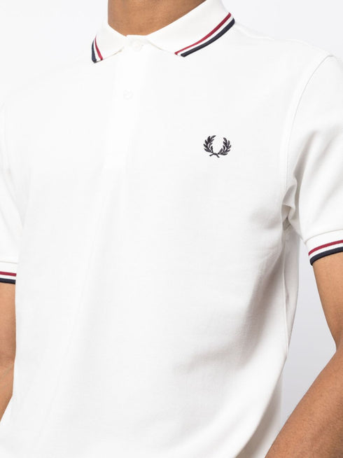 contrast-trim cotton polo shirt