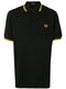 stripe-trim logo polo shirt