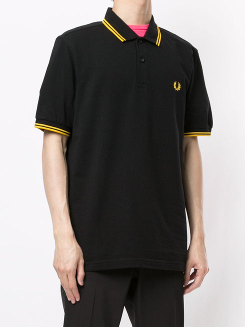 stripe-trim logo polo shirt