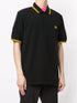 stripe-trim logo polo shirt
