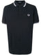 stripe-trim logo polo shirt